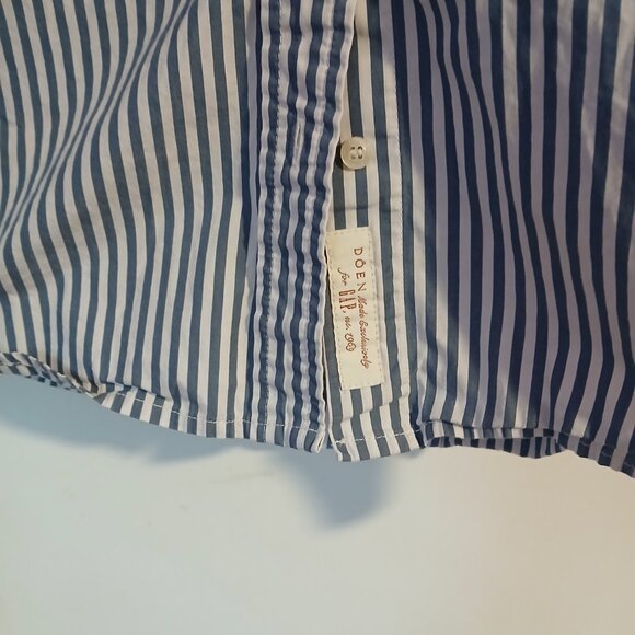 GAP X Doen Cotton Eyelet Collar Big Shirt Size Medium - Picture 3 of 11